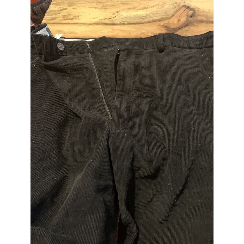 Lauren Ralph Lauren Mens Black Corduroy Pants Cotton Trousers 38x32 RN90736